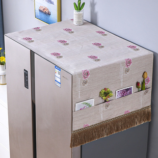 2026新款冰箱防尘盖布防尘罩套单开门双开门冰箱巾洗衣机盖巾欧式