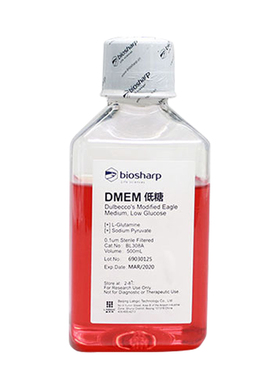 白鲨 biosharp BL308A DMEM低糖液体培养基 含丙酮酸钠不含HEPES