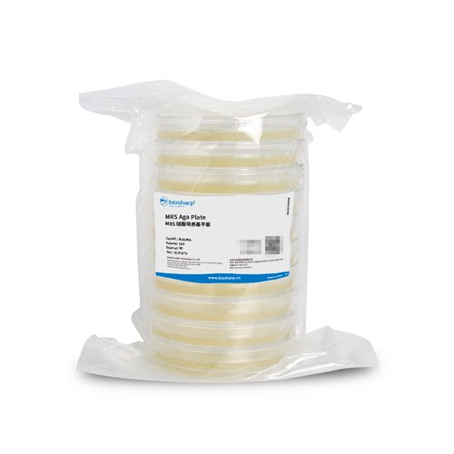 Biosharp白鲨 BL6147A MRS琼脂培养基平板 常温储存有效期为4个月