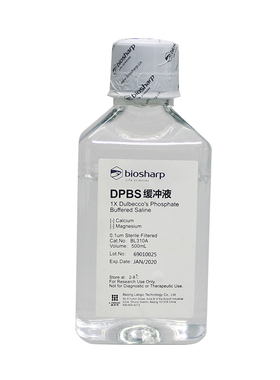 白鲨biosharp BL310A 1×D-PBS缓冲液 不含钙镁酚红 PH值7.2-7.4