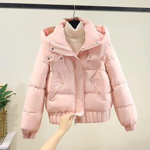 时尚 韩版 宽松加厚小个子保暖棉袄棉衣外套 2025新款 羽绒棉服女短款