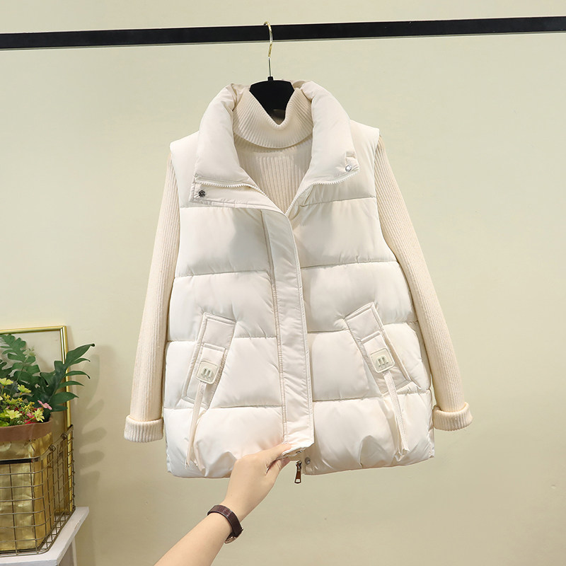 2025新款时髦棉马甲背心女秋冬季短款宽松无袖坎肩加厚马夹外套潮