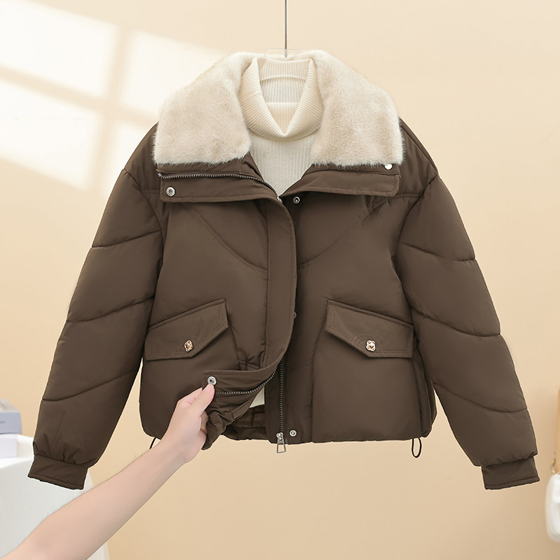 短款棉服女冬季2025新款时尚洋气羽绒棉衣外套小个子加厚宽松棉袄