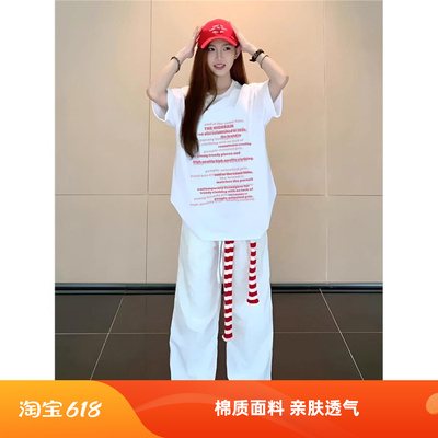 纯棉短袖T恤女美式字母印