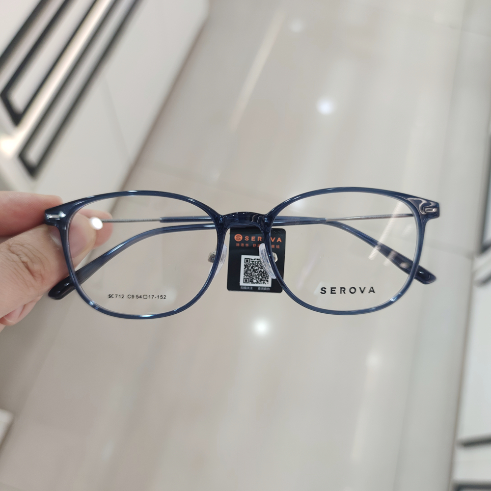 施洛华眼镜框男新款超轻钛架上班通勤女可配度数近视防蓝光SC712