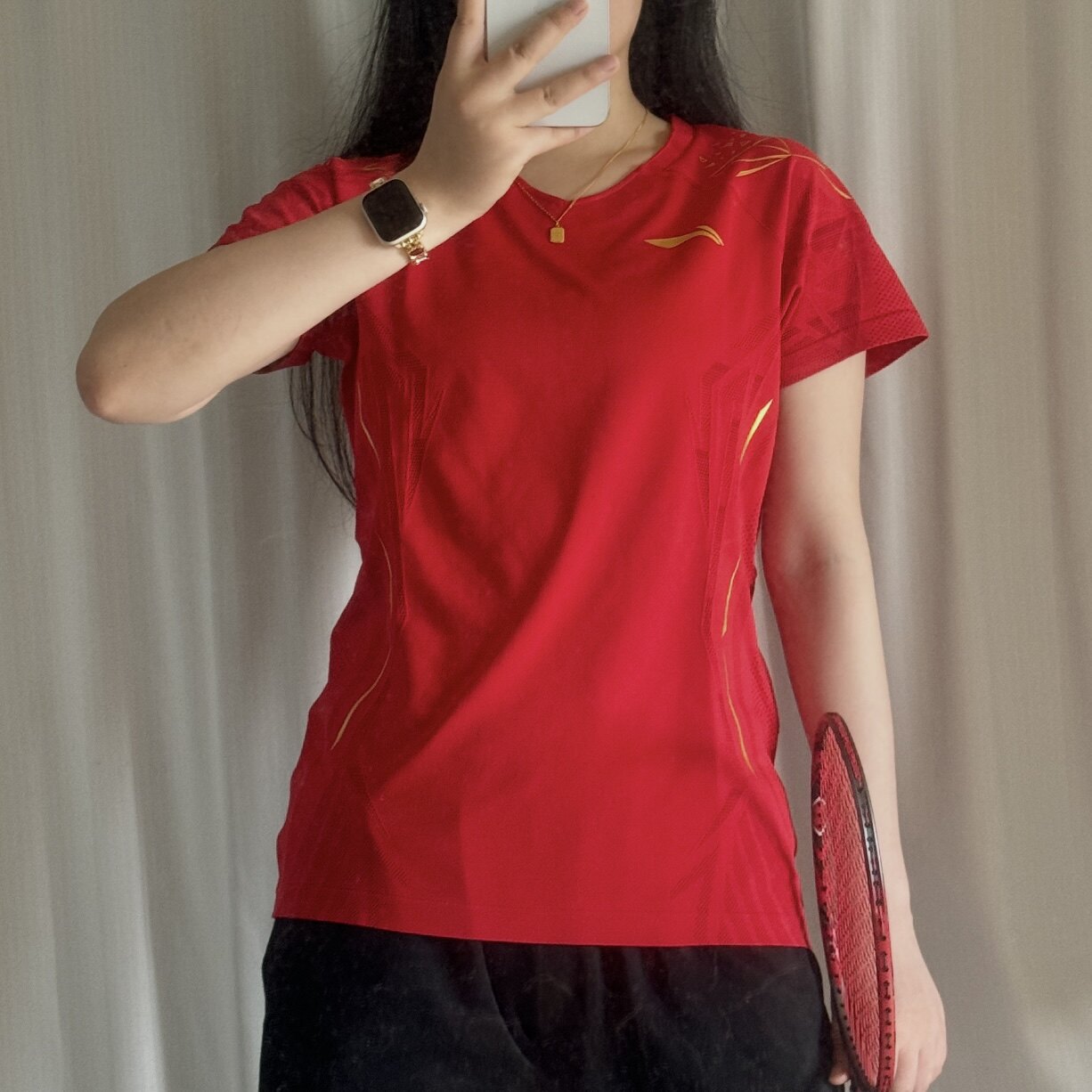 李宁羽毛球服男女款短袖
