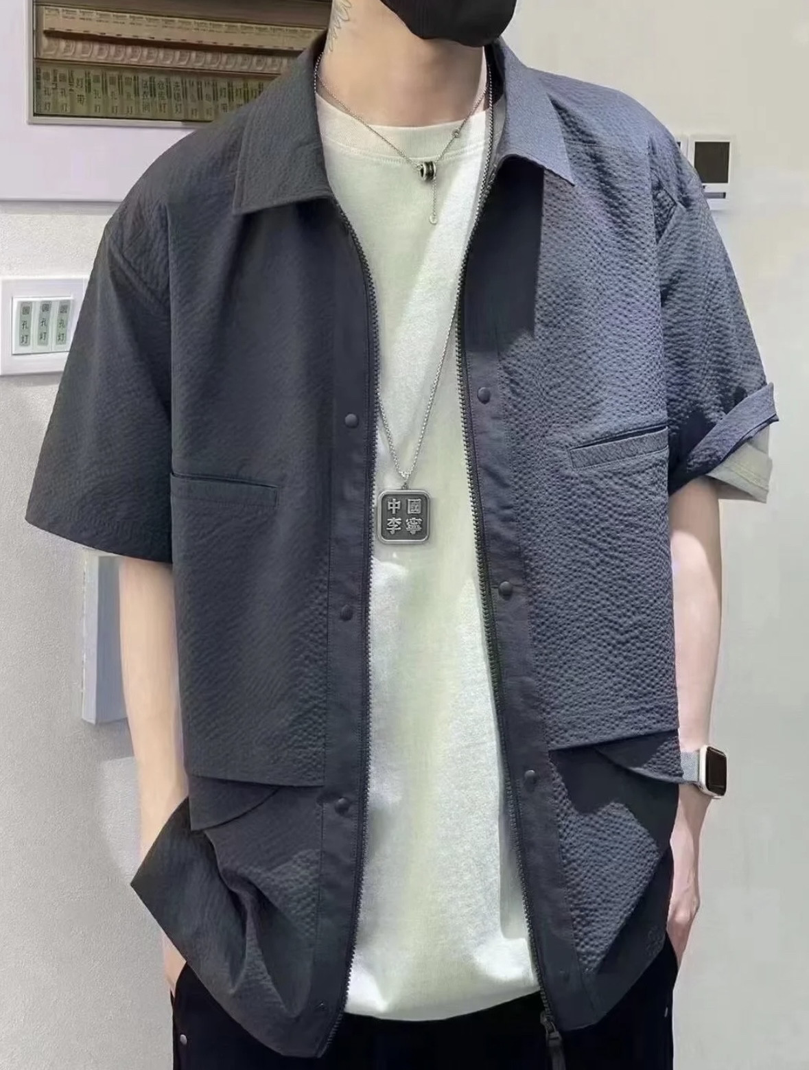 中国李宁成龙联名男衬衫功夫系列POLO休闲短袖ASHT011 ASHV293