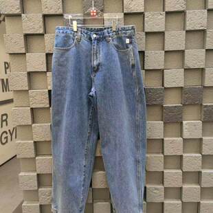 中国李宁2025新品男女同款运动宽松休闲直筒水洗牛仔长裤AJQV009