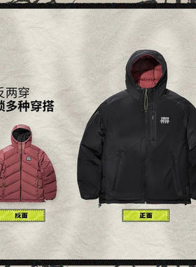 中国李宁联名双面穿羽绒服男女