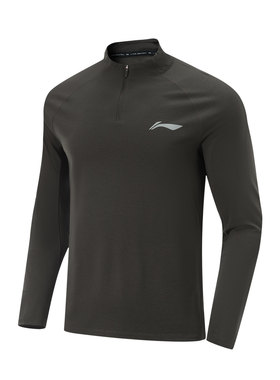 李宁篮球系列男子舒适百搭半拉链立领运动长袖T恤ATLU127 ATLV011