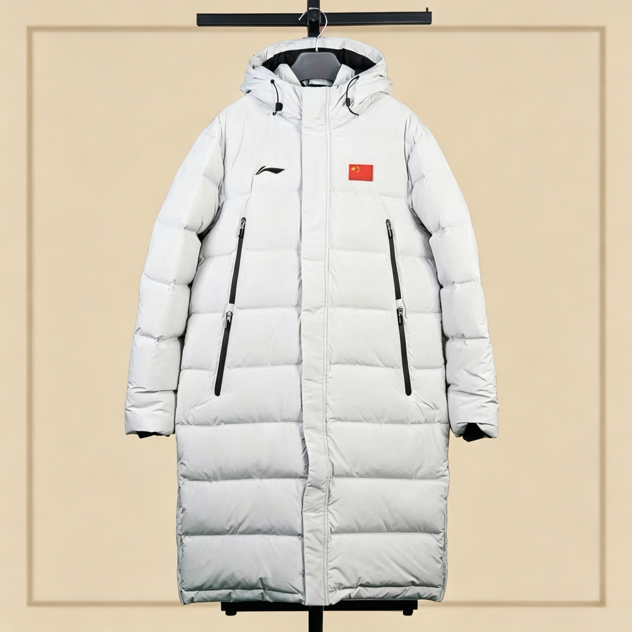 李宁国旗羽绒服AYMU343冬季新