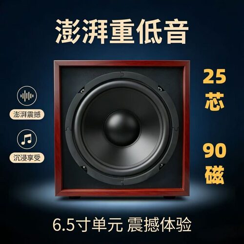 胆神发烧hifi级6.5寸低音炮超重低音25芯90磁低音喇叭无源低音炮