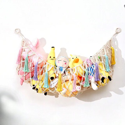 毛绒玩具收纳神器网兜收纳置物袋