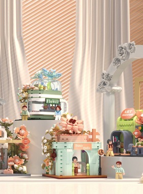 哲高612005-08遇见音乐室街景儿童女孩拼组装积木玩具摆件模型礼