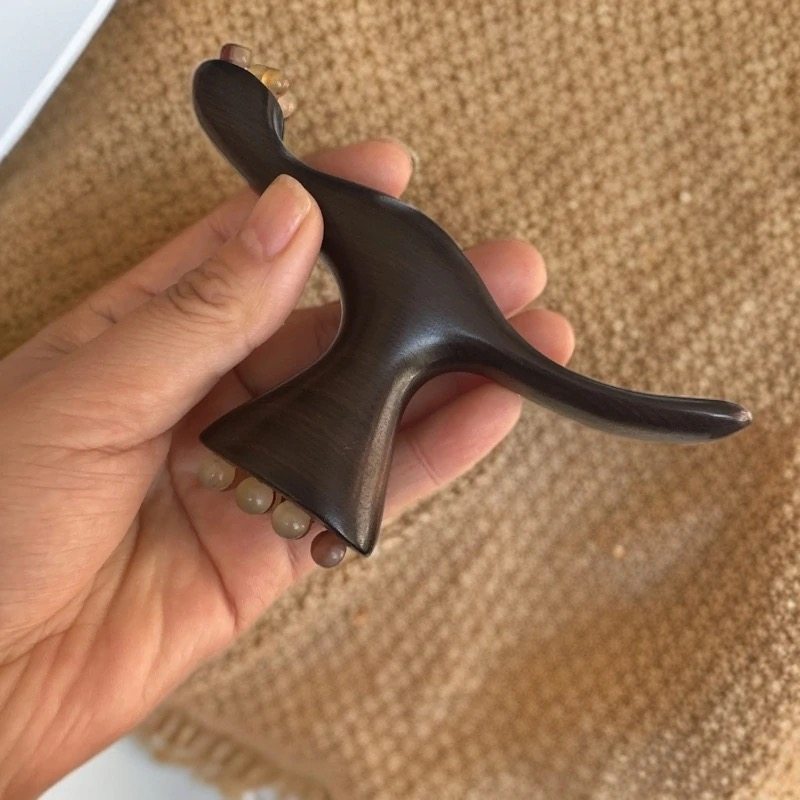 吴忠良紫光檀羊角按摩面部身体经络疏通按摩神器拨筋美容大号