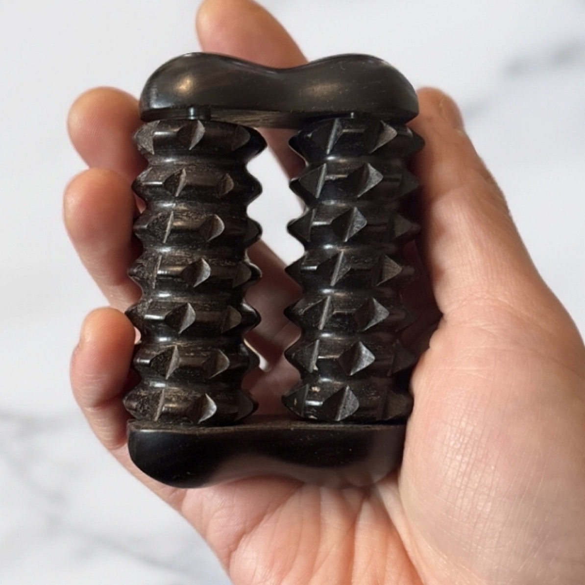 吴忠良正宗紫光檀手掌按摩器锻炼手指关节滚轮按摩器