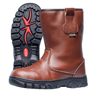 油田劳保棉靴皮毛一体羊毛靴防砸绝缘劳保棉靴焊工棉鞋 工作靴 冬季