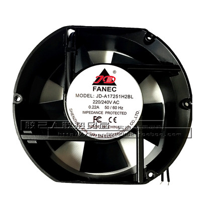 全新FANEC JD-A17251H2SL/2BL 220V 轴流风机 17CM 机柜散热风扇