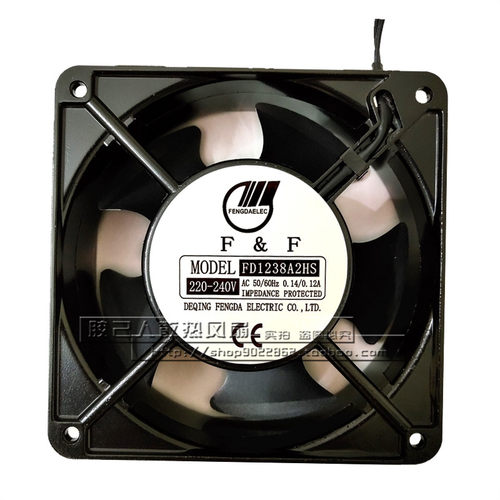 全新 FD1238A2HB/HS 220V风机滚珠含油12CM 12038 0.14A 散热风扇