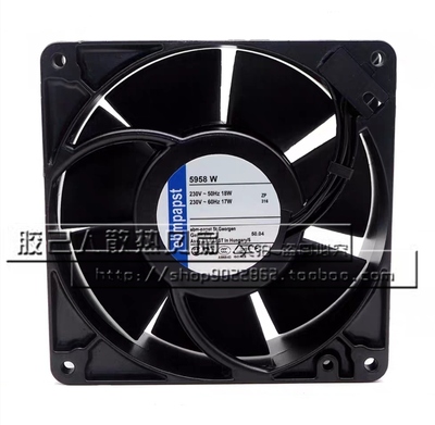 ebmpapst 12738 5958 W 230V 18/17W 机柜交流散热风扇12.7CM