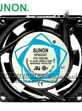 SUNON台湾建准 SF8025AT P/N1082HBL/HSL 交流110V小风机 8cm风扇