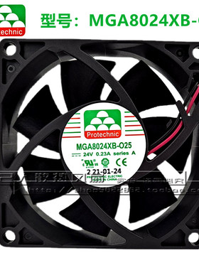 MGA8024XB-O25 Protechnic永立8025 24V 0.23A 变频器散热风机扇