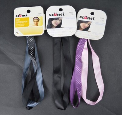 scunci绸缎时尚2色发带