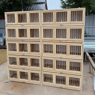 鸽子巢箱竹木巢箱赛飞巢箱配对笼鸽子配对笼竹木笼子防水巢箱巢箱