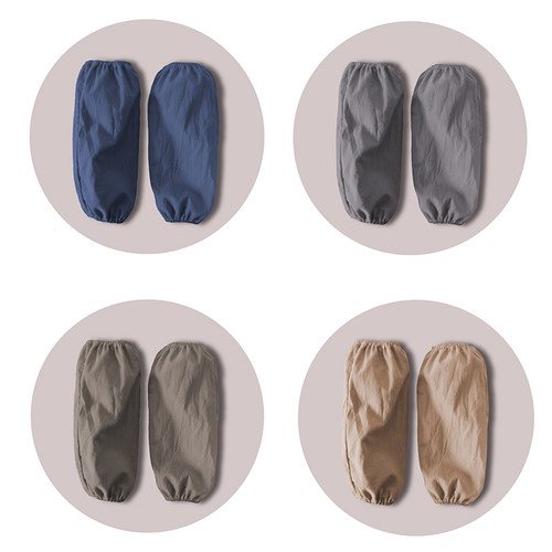 袖套男女画室纯色透气棉麻厨房