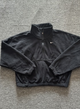 Nike/耐克 Therma-FIT 女子刺绣摇粒绒保暖立领半拉链卫衣FV7956