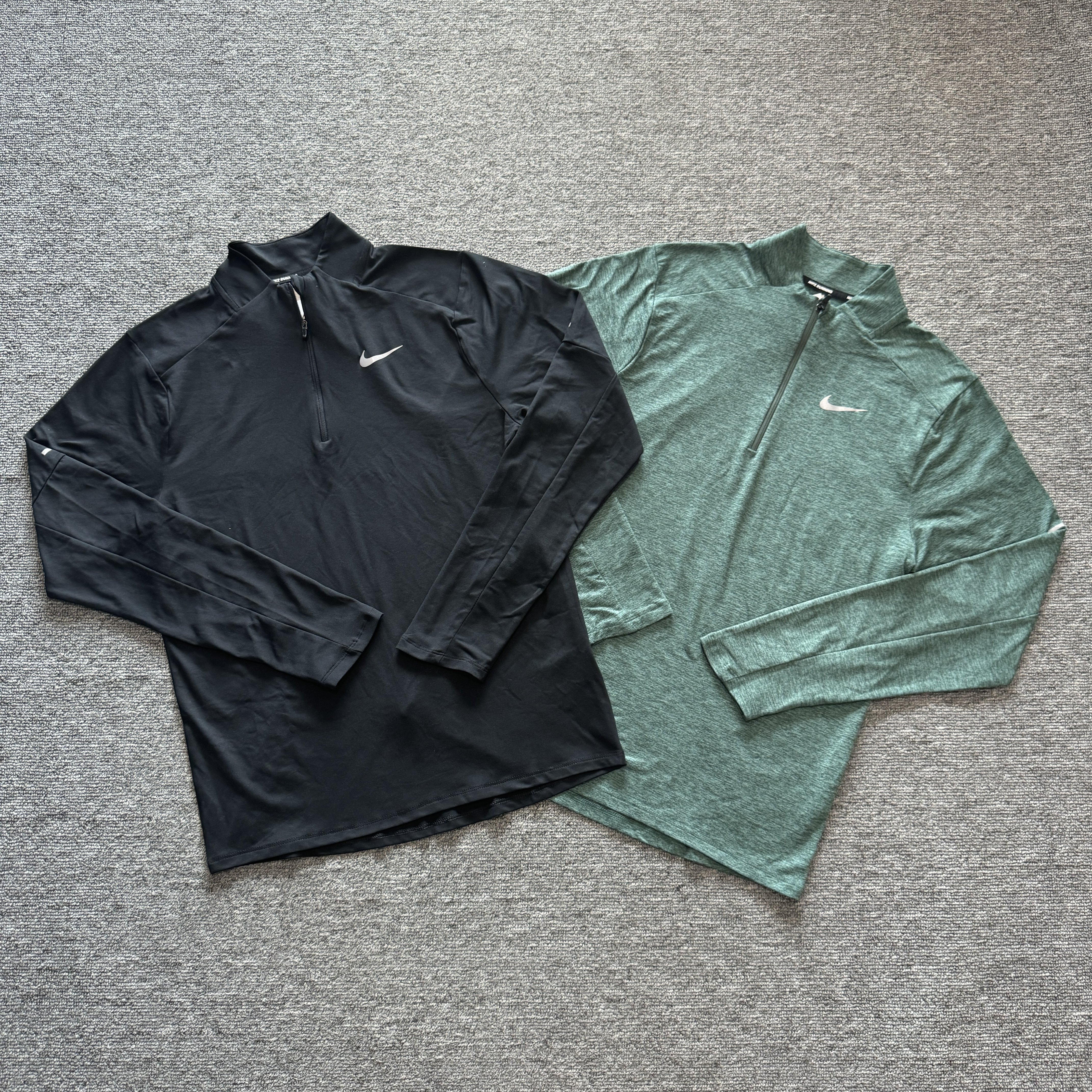 Nike/耐克 男子春秋运动跑步训练速干半拉链防晒长袖T恤 DD4757