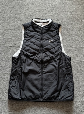 正品Nike耐克男子跑步运动训练速干透气防风保暖棉马甲背心DD5648