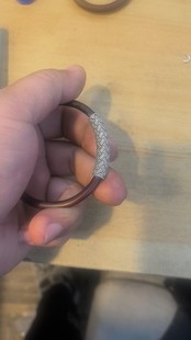 天然鸡血藤手镯配件镶嵌藏银装饰木手环藤镯子饰品配件