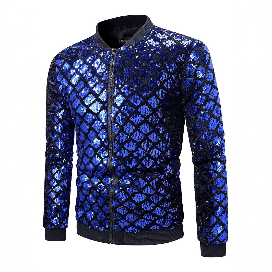 新款时尚棱形亮片百搭外套男士晚会演出闪亮珠片棒球服夹克,童装/婴儿装/亲子装,普通外套,淘宝优惠券,粉丝福利购,淘宝优惠卷