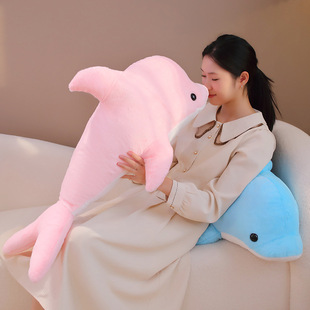 可爱海豚玩偶毛绒玩具海洋馆水族馆海豚公仔长条抱枕儿童生日礼物
