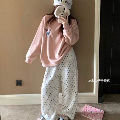 可外穿ins凯蒂猫睡衣女