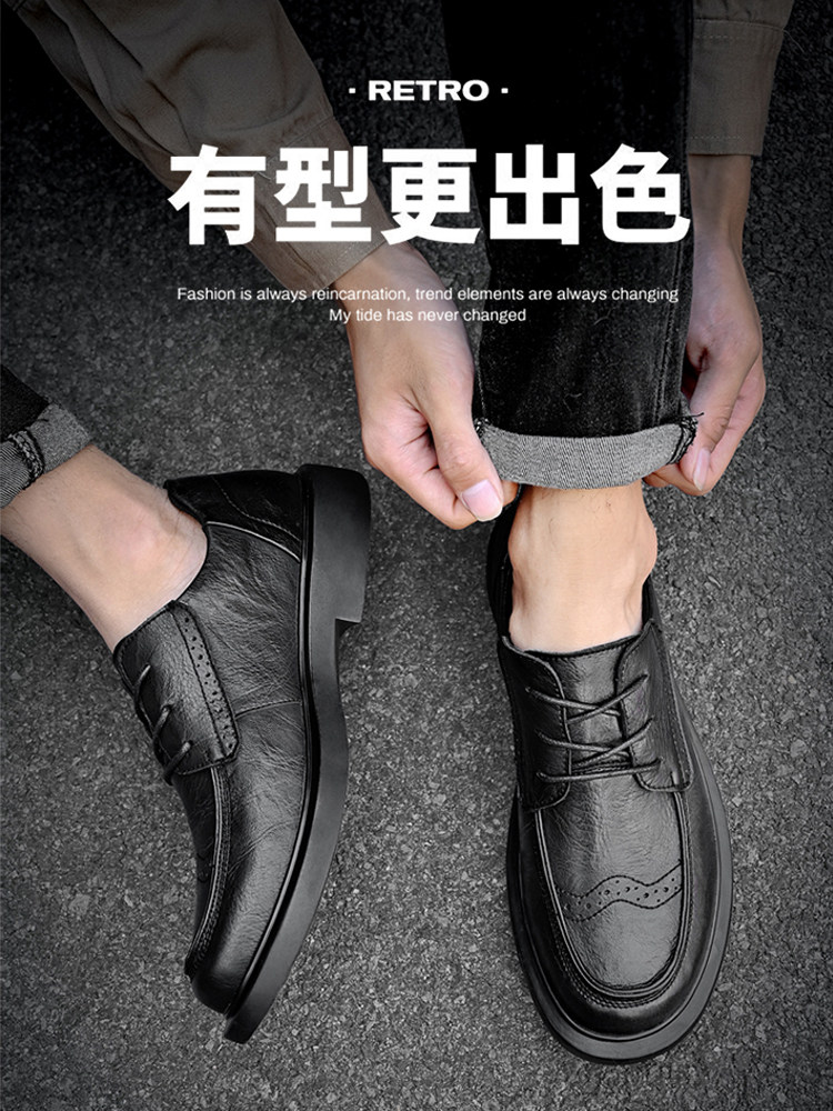 HUAGANG CAMEL MENS SHOES BUSINESS FORMAL WEAR LEATHER SHOES MENS LEATHER BULLOCK WEDDING GROOM SHOES BRITISH STYLE OXFORD SHOES MEN