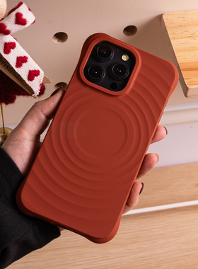 沛鱼波漾壳iPhone15pro手机壳magsafe磁吸适用苹果15promax液态硅胶14防摔13厚12防摔max韩版castify同款软