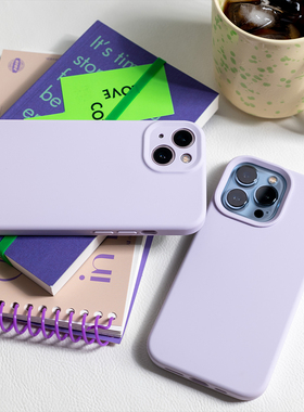 香芋奶紫适用iphone14pro手机壳苹果13液态X硅胶12全包MAX防摔11