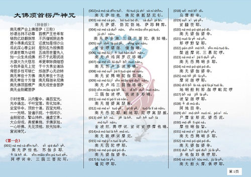 打印塑封拼音版楞严咒带注音早课修学佛卡全文足本初学者防水防尘 - 封面