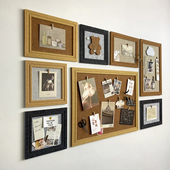 画框毛毡照片墙留言板墙贴软木板有框展示板客厅背景墙书房文化墙