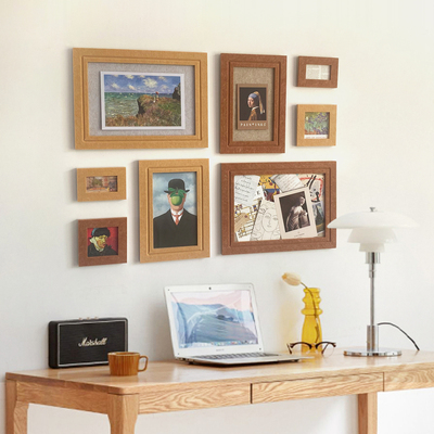 idea整套毛毡画框照片墙留言板墙贴软木板有框展示板客厅文化墙