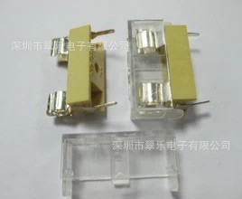 PCB 安装5X20 保险管座黄色透明盖电子元器件
