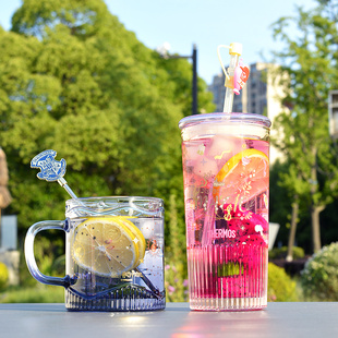 膳魔师吸管玻璃杯哈利波特女生办公室高颜值水杯子果汁奶茶咖啡杯