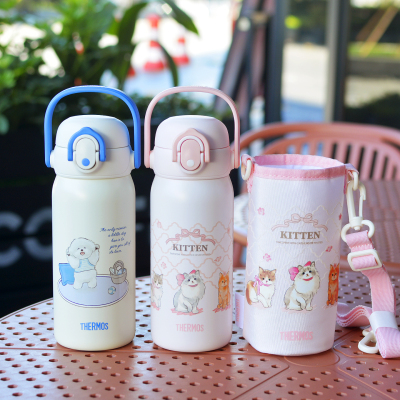 膳魔师新款儿童保温吸管杯学生用