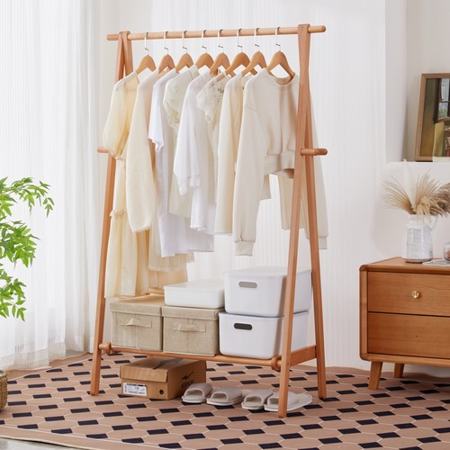 挂衣落地衣帽架实木环保立式北欧