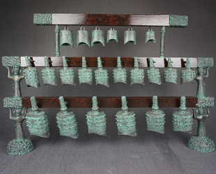 青铜器编钟曾侯乙编钟编磬影视仿古乐器摆件仿古青铜器古乐器道具