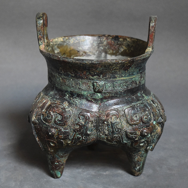 仿古青铜器西周圆鼎大盂鼎三足鬲铜鼎复古工艺品装饰礼品收藏品