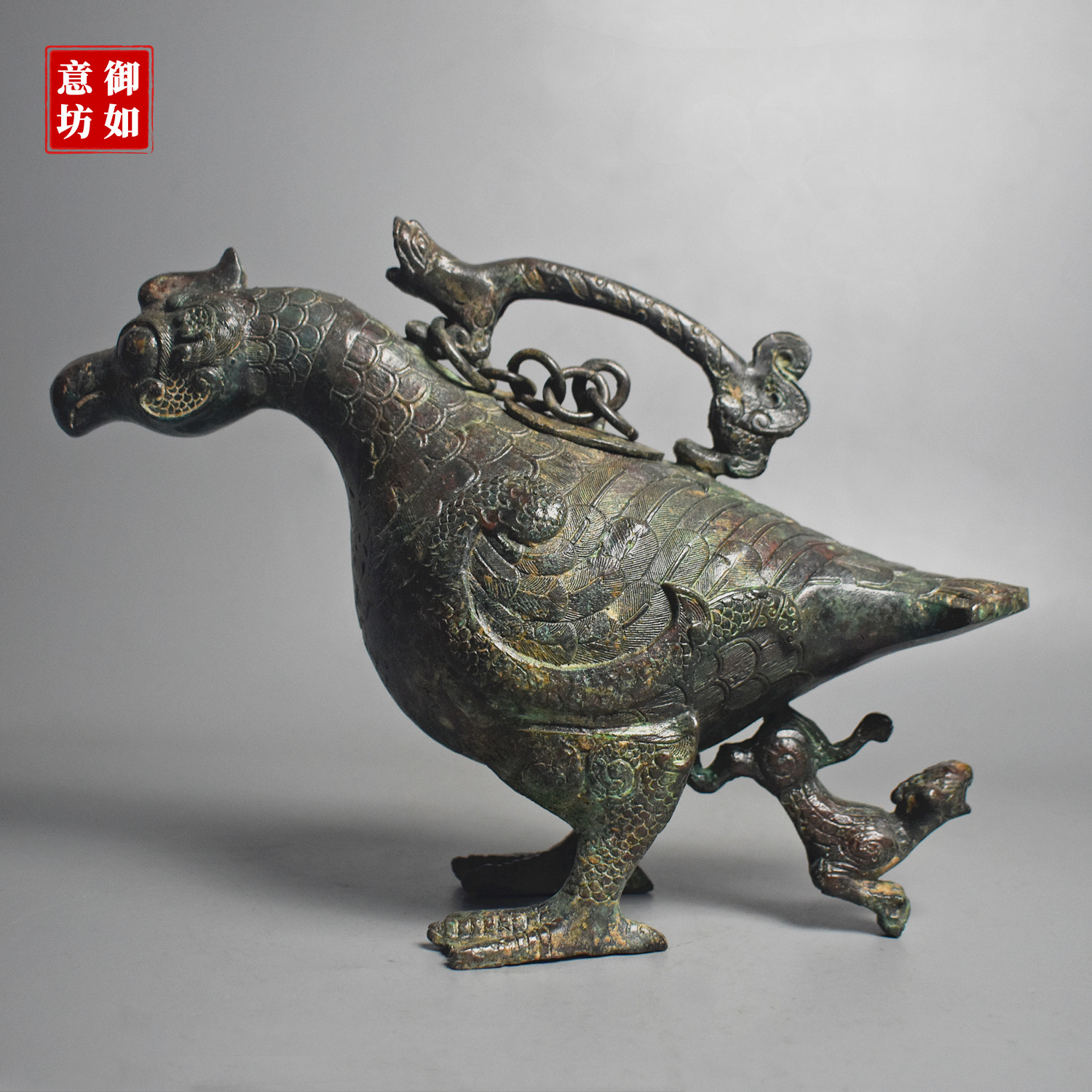 太原仿古青铜器春秋赵卿鸟尊晋国晚期盛酒器中式博物馆展览艺术品