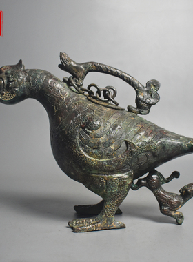 太原仿古青铜器春秋赵卿鸟尊晋国晚期盛酒器中式博物馆展览艺术品